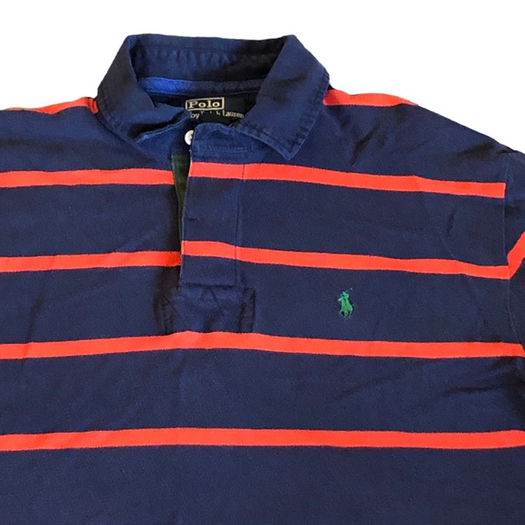 Polo by Ralph Lauren Navy & Red Striped Shirt size XL - Picture 7 of 10